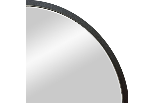 Зеркало Континент-НН Мун черный D 600 в МДФ раме