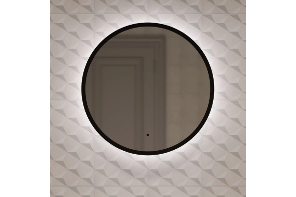 Зеркало Mixline Монако D60 бесконтактный сенсор, светодиодная подсветка, черная окантовка 553346