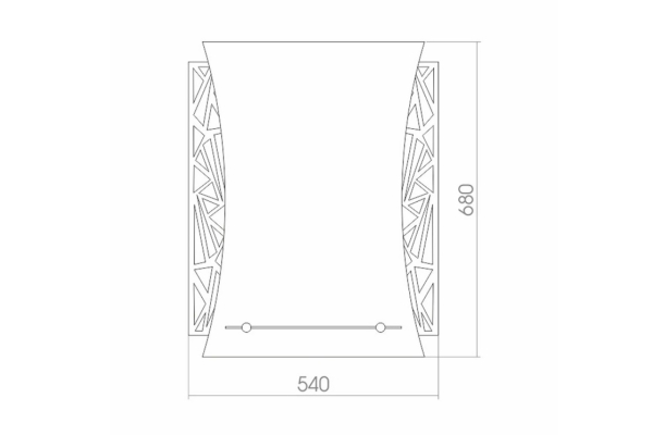 Зеркало Mixline Искра 54х68 без подсветки 529362