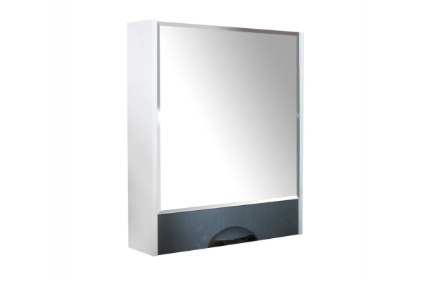 Зеркало-шкаф Mixline Байкал 60 навесной с подсветкой белый правый 536803
