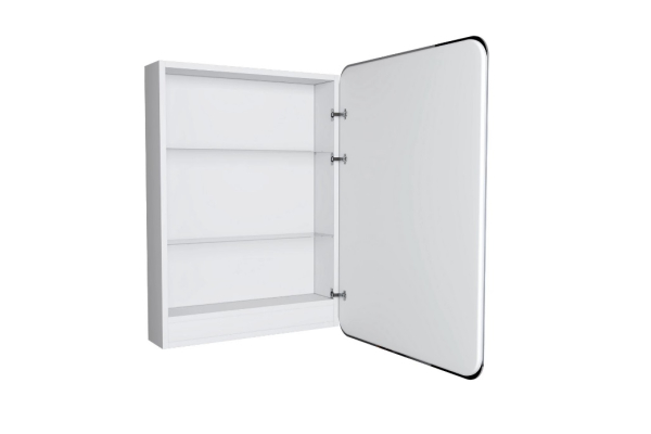 Зеркало шкаф Mixline Виктория 60х80 левый, сенсорный выключатель, светодиодная подсветка 547258
