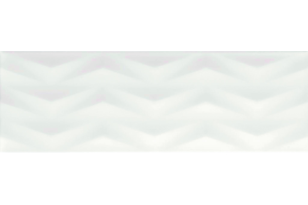 Плитка Ceramika Konskie Snow Glossy Axis White struktura Rett 25x75