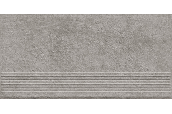 Ступень прямая Ceramika Paradyz Карризо Серая структурная B1a 30x60 (1,44)