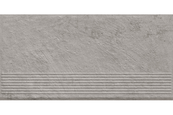 Ступень прямая Ceramika Paradyz Карризо Серая структурная B1a 30x60 (1,44)