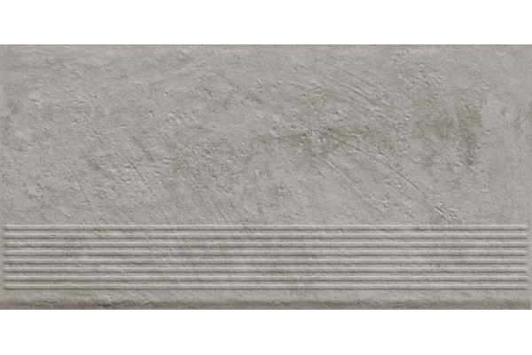 Ступень прямая Ceramika Paradyz Карризо Серая структурная B1a 30x60 (1,44)