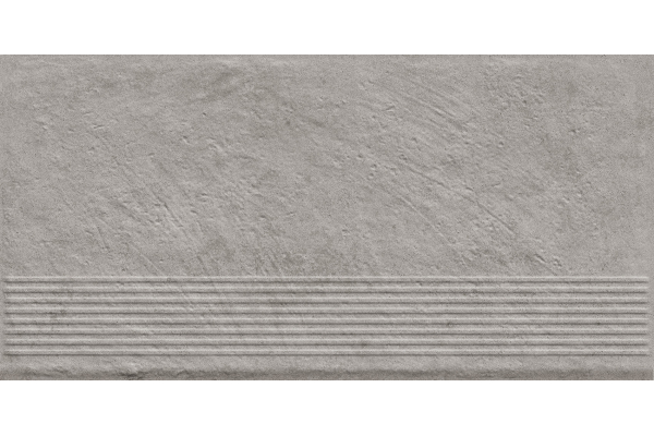Ступень прямая Ceramika Paradyz Карризо Серая структурная B1a 30x60 (1,44)