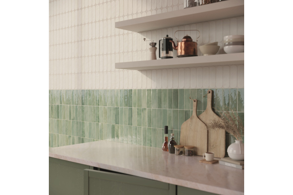 Плитка DNA Calema Oval White Gloss 5,2х16 (85 шт/0,712 м2)