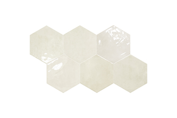 Плитка DNA Spark Ivory Glossy Hex 15х17,3 (0,617)