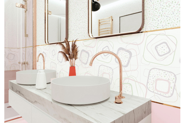 Плитка настенная New Trend Candy Terrazo 24,9х50