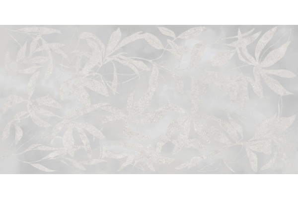 Керамогранит Vitra ArtWall Цветы Серый Матовый 60x120 (1,44)
