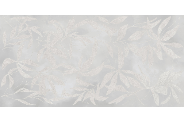 Керамогранит Vitra ArtWall Цветы Серый Матовый 60x120 (1,44)