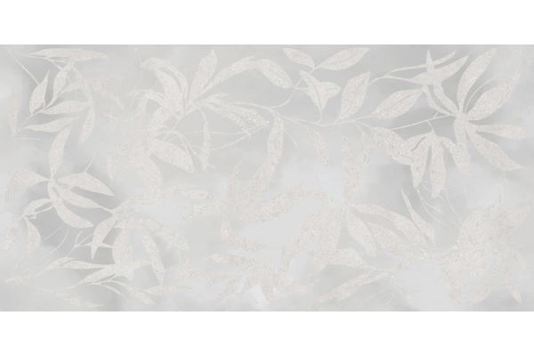 Керамогранит Vitra ArtWall Цветы Серый Матовый 60x120 (1,44)