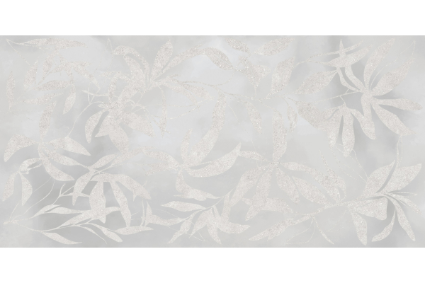 Керамогранит Vitra ArtWall Цветы Серый Матовый 60x120 (1,44)