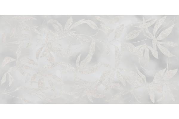 Керамогранит Vitra ArtWall Цветы Серый Матовый 60x120 (1,44)