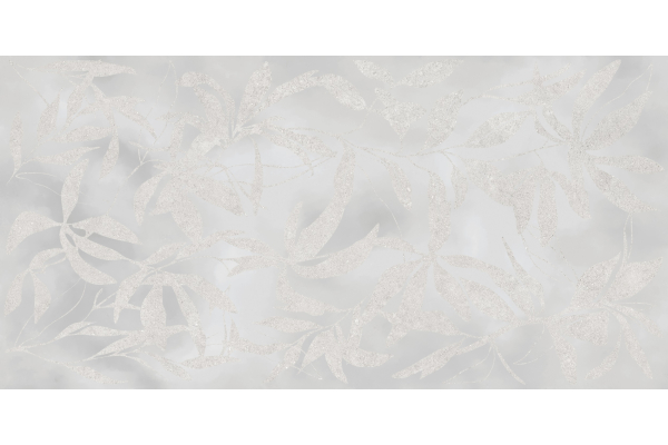 Керамогранит Vitra ArtWall Цветы Серый Матовый 60x120 (1,44)