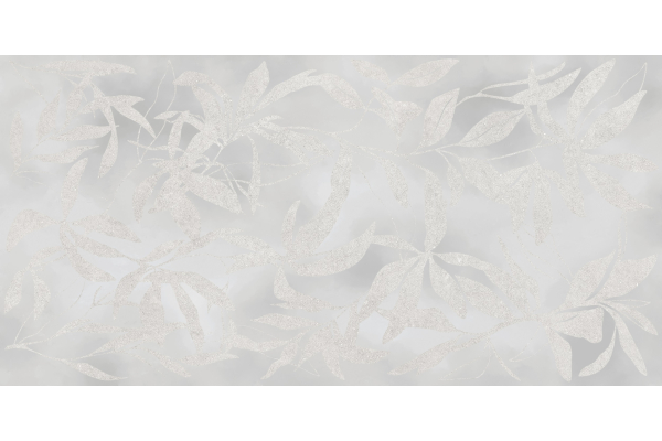 Керамогранит Vitra ArtWall Цветы Серый Матовый 60x120 (1,44)