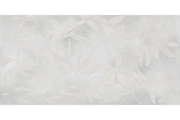 Керамогранит Vitra ArtWall Цветы Серый Матовый 60x120 (1,44)