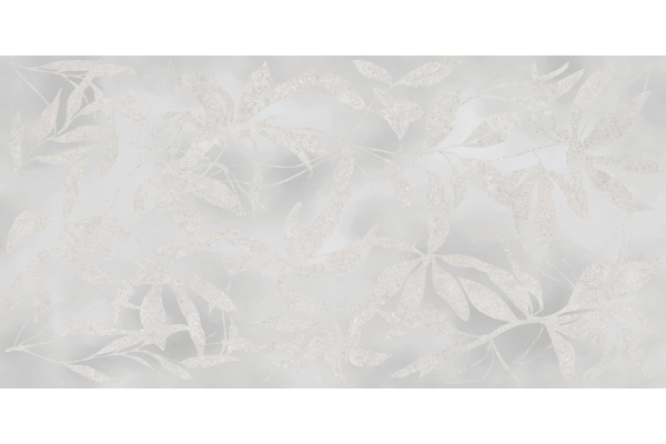 Керамогранит Vitra ArtWall Цветы Серый Матовый 60x120 (1,44)
