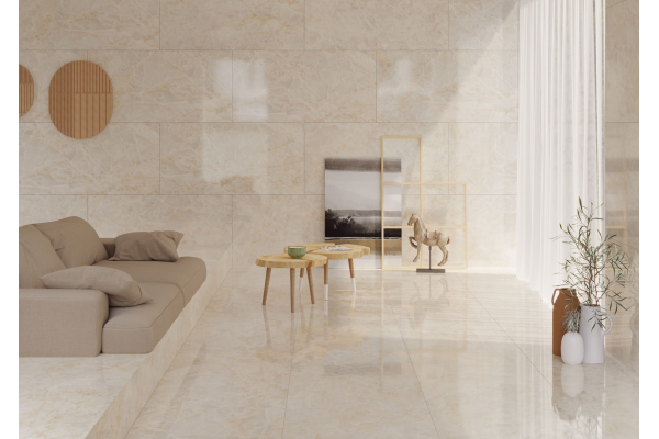 Керамогранит Vitra Marble-X Бреча Капрайа Белый Лаппато Рект 60x60 (1,44)