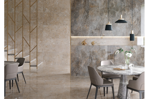 Керамогранит Vitra Marble-X Бреча Капрайа Белый Лаппато Рект 60x60 (1,44)