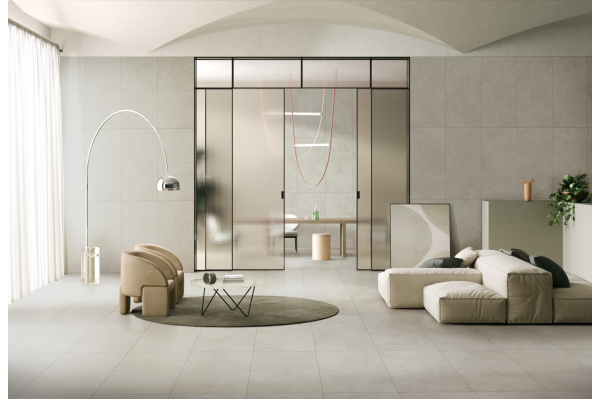 Керамогранит Vitra MicroCement Кремовый МатR10A 60x60