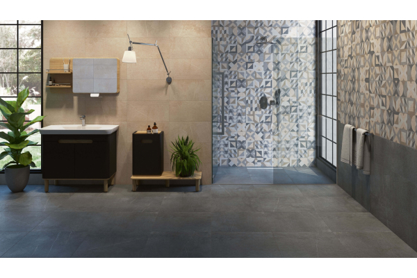 Керамогранит Vitra Napoli 3D декор серый 30x60