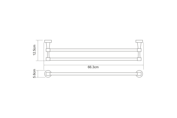 Держатель полотенец двойной WasserKraft Kammel K-8340WHITE