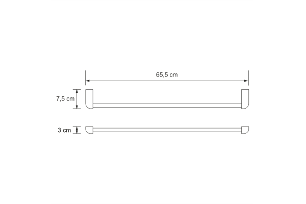 Держатель полотенец одинарный WasserKraft Kammel K-8330WHITE