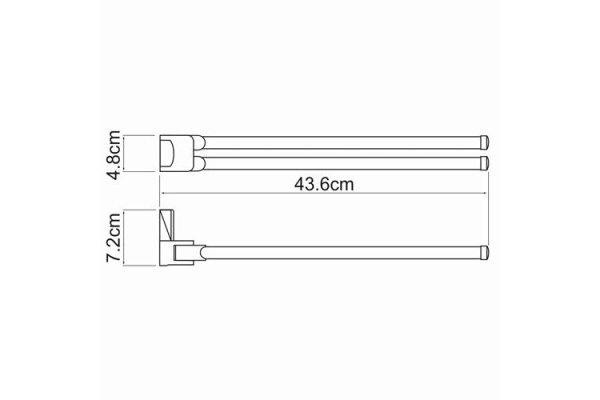 Держатель полотенец двойной WasserKraft Leine K-5031