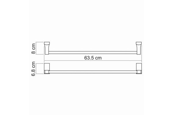 Держатель полотенец одинарный WasserKraft Leine K-5030