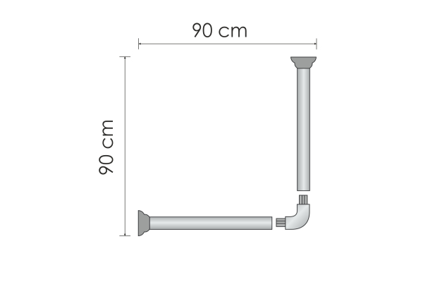 Карниз для ванной WasserKraft Kammel SC-839090