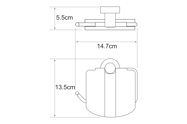 Держатель туалетной бумаги WasserKraft Donau K-9425