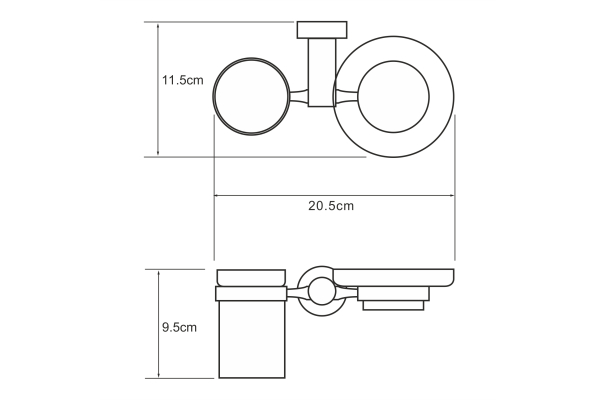 Держатель стакана и мыльницы WasserKraft Donau K-9426