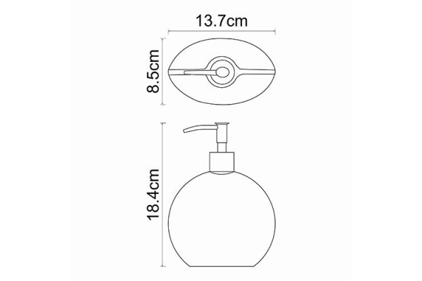 Дозатор для жидкого мыла WasserKraft Eider K-33399