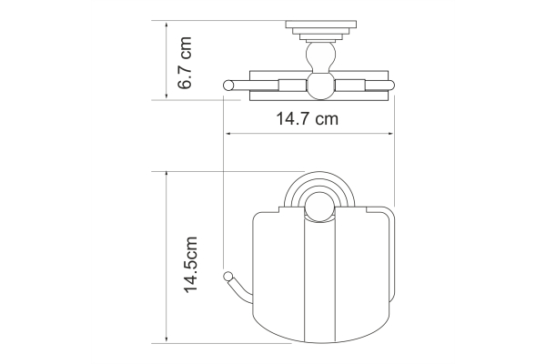 Держатель туалетной бумаги WasserKraft Ammer K-7025