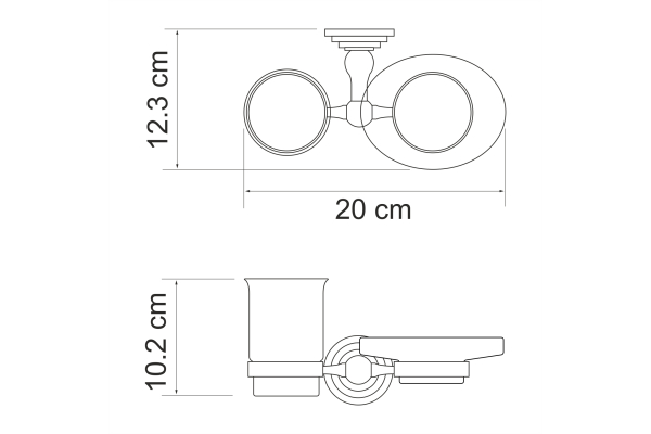 Держатель стакана и мыльницы WasserKraft Ammer K-7026