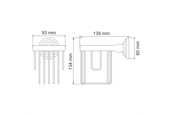 Держатель освежителя WasserKraft Ammer K-7045