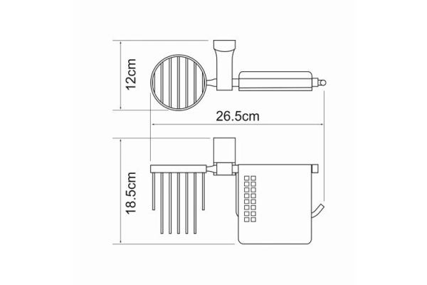 Держатель туалетной бумаги и освежителя WasserKraft Exter K-5259