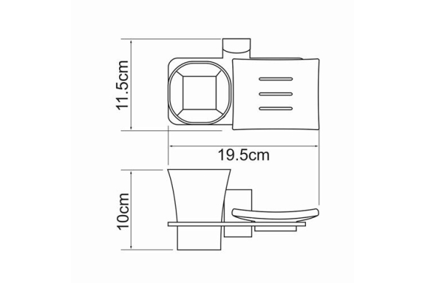 Держатель стакана и мыльницы WasserKraft Exter K-5226