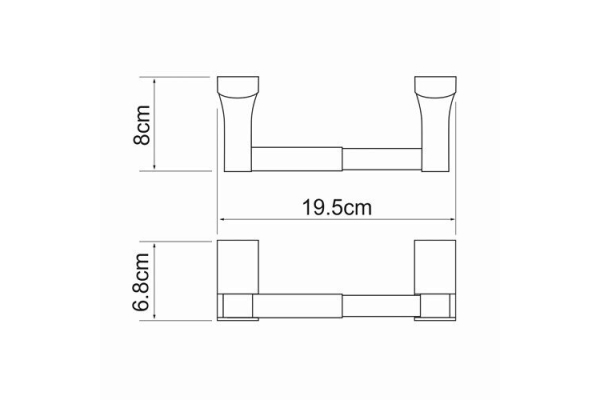 Держатель туалетной бумаги WasserKraft Exter K-5222