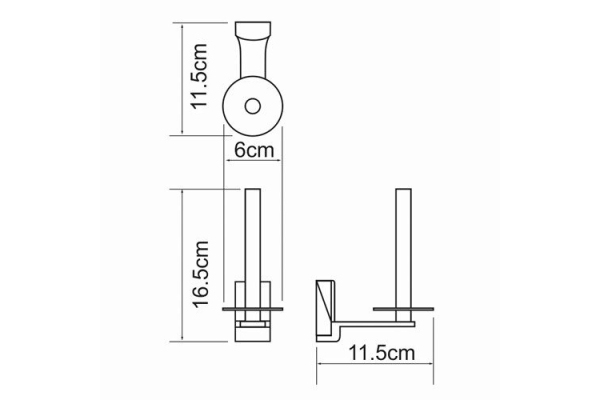 Держатель туалетной бумаги WasserKraft Exter K-5297