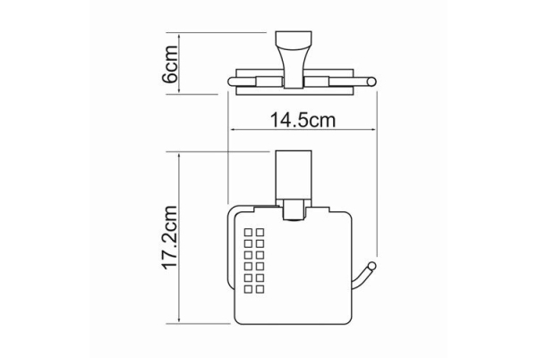 Держатель туалетной бумаги WasserKraft Exter K-5225