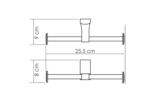 Держатель туалетной бумаги, двойной WasserKraft Leine K-5096D