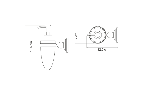 Дозатор для жидкого мыла WasserKraft Ammer K-7099