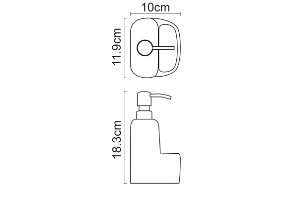 Дозатор с емкостью для губки WasserKraft Elbe K-8499BLACK