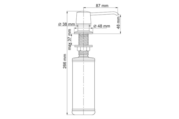 Дозатор для мыла встраиваемый WasserKraft K-1599