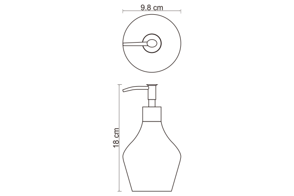 Дозатор для жидкого мыла WasserKraft Dinkel K-4699