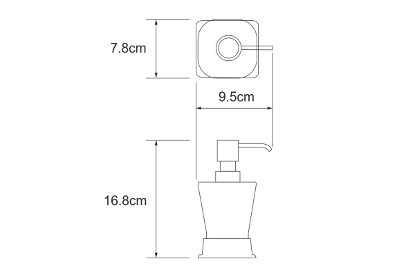 Дозатор для жидкого мыла WasserKraft Amper K-5499