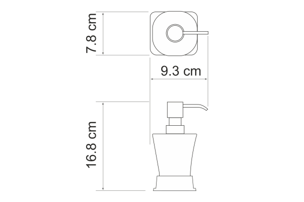 Дозатор для жидкого мыла WasserKraft Amper K-5499NICKEL