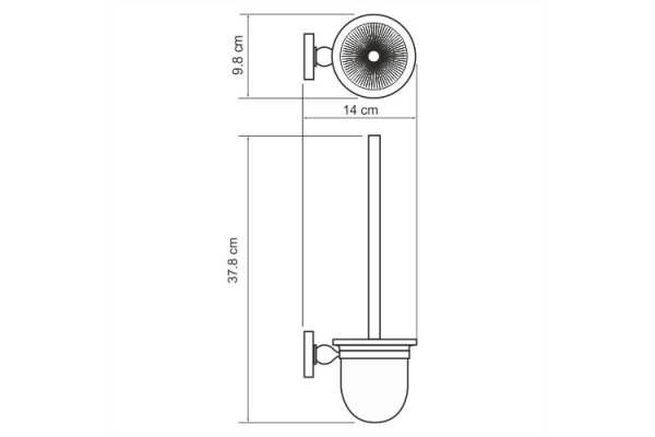 Щетка для унитаза подвесная WasserKraft Diemel K-2227